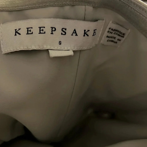 Keepsake the Label With You Dress Pale Gray Strapless Revolve Asymmetric - Picture 7 of 11